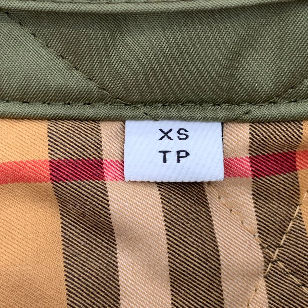 CW0254 Burberry Army Green Quilted Jacket - Picture 6 of 8